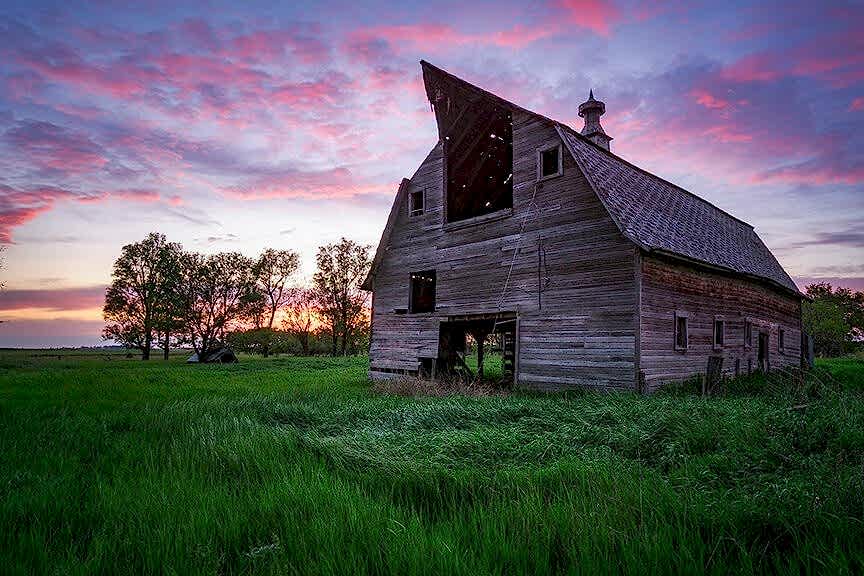Intentionally Lost South Dakota Rural Sunset