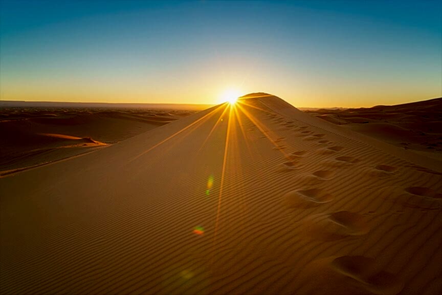 Intentionally Lost Sahara Sunrise