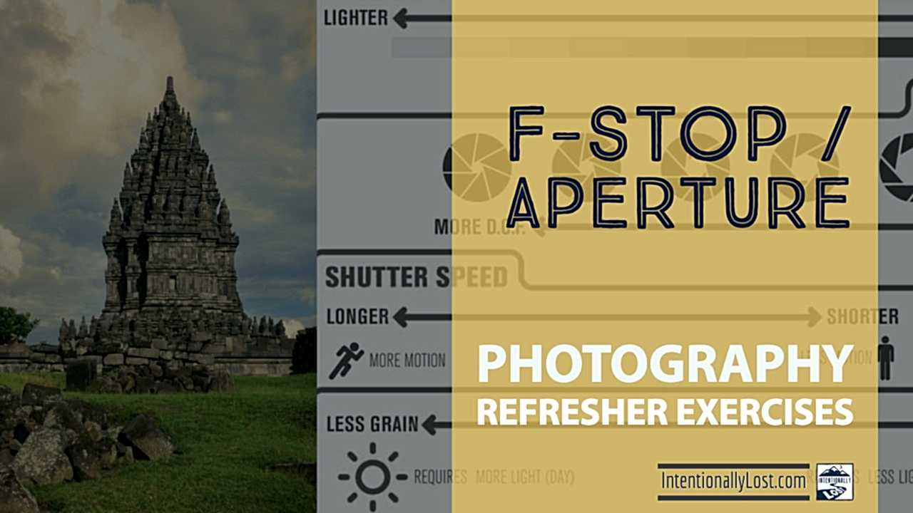 f-stop and aperature photography exercises #intentionallylost